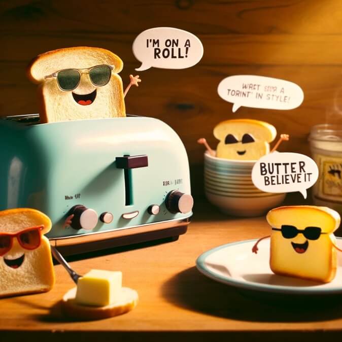 70 Funny Toast Puns and Jokes to Butter You Up!