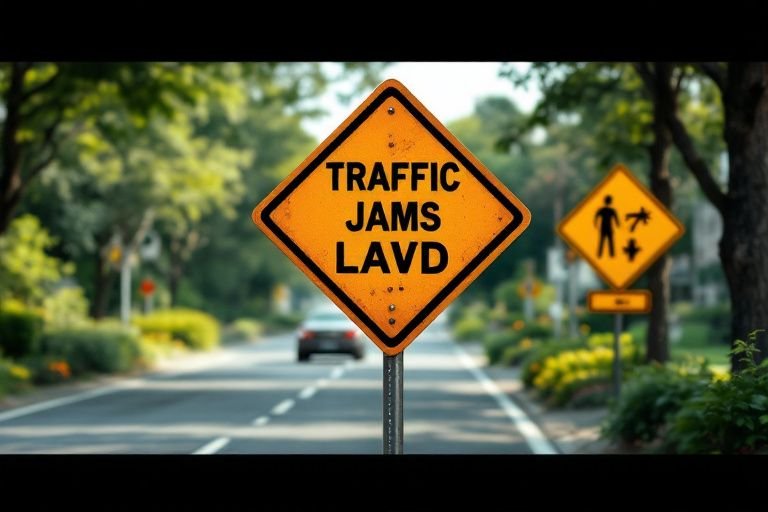 funny signs of traffic jams