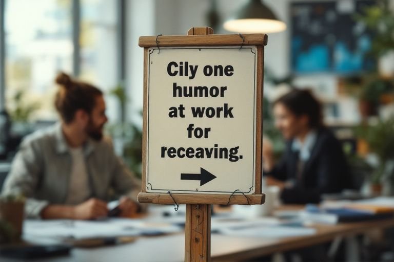 funny signs of using humor at work